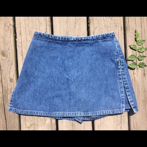 Vintage Dresses & Skirts - 🌿Vintage 90’s Denim Mini Skort Skirt